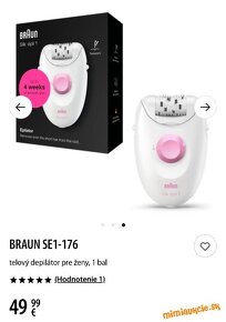 BRAUN Depilátor Silk-épil 1 1-176, biela/ružová, PC 49,99 € - 4