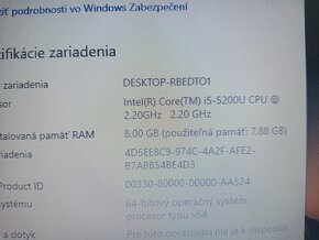 predám Hp elitebook 820 g2 , Intel i5 , 8gb ram , Win 10 - 4