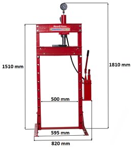 Hydraulický lis s tlakomerom 20T - 2st.pumpa - 4