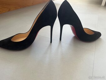 Christian Louboutin lodičky čierne semišové - 4