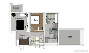 Prenájom 4-izbový byt  86m2 Dlhé Diely - Karlova Ves - 4