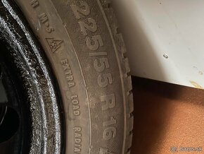 Predám 4 ks pneu s diskami Continental 225/55 r16 - 4