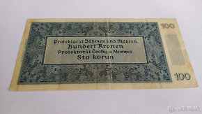 100 koruna  Protektorát    -   neperforovaná - 4