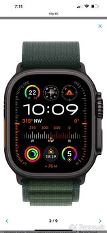 Apple Watch Ultra 2 49 mm Čierny titán s tmavo zeleným alpsk - 4