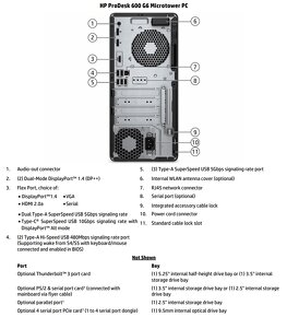 HP Prodesk 600 G6 MT i3-10100 16GB 256GB+500GB USB-C W10 PRO - 4
