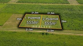 2 x Rekreačný pozemok o výmere 555m2 v obci Strečno - 4