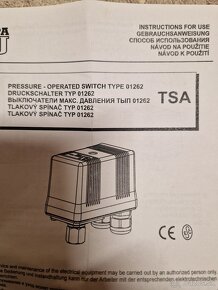 Tlakový spínač TSA3S10M 0.65 - 0.90MPa - 4