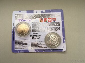 2 euro Visegrad 2011 - RONAI + STRIEBORNÝ ŽETÓN 90KS - 4