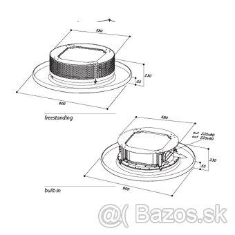 Predam stropny digestor SIRIUS SLT 962 RING - 4