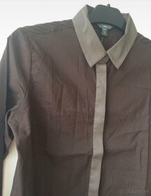 GAP čokoládová košeľa s dlhými rukávmi, veľkosť 36 - 4
