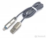 Nabijacka 2v1 lightning iPhone a Mikro usb...Celokovovy - 4