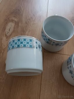 Retro porcelánové šálky + podšálky - 4