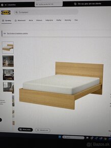 Predám rám postele ikea Malm - 4