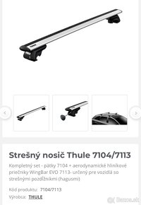 Strešný nosič Thule Wingbar EVO 7113/7104 pre VW Tiguan - 4