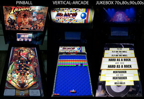 3v1 virtuálny flipper (Virtual Pinball VPX) arcade a jukebox - 4