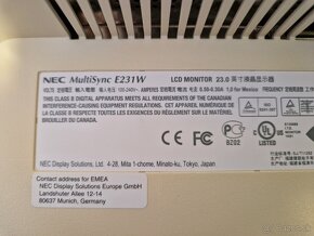 NEC Multisync E231W, 23" FullHD rozlíšenie - 4