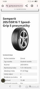 Kúpim 205/55 R16 zimné pneumatiky - 4