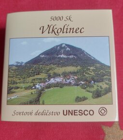 Zlatá pamätná minca 5000Sk,2002,Vlkolínec,  UNESCO, Top stav - 4