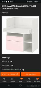 Ikea prebalovacia komoda stol 2v1 REZERVOVANE  - 4