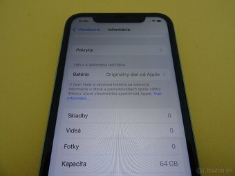 iPhone 11 64GB GREEN - ZÁRUKA 1 ROK - 100% BATERIA - 4