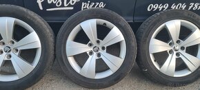 ORIGINÁL SADU KOLIES 5x112 R17 PNEU 215/55 R17 ŠKODA - 4