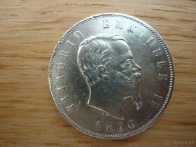 Vzácnejšie 5 Lire 1870 vo veľmi peknom stave - 4