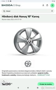 ŠKODA KAROQ 16"originálne hliníkové disky Nanuq - 4