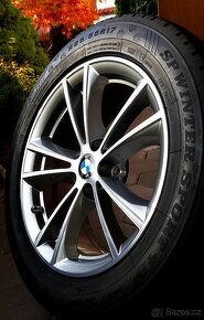 alu R17 5x120, orig. BMW 5, senzory, zimné pneu 225/55 - 4