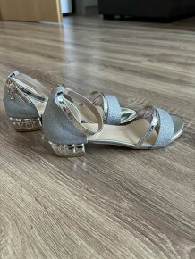 Strieborné sandále - 4