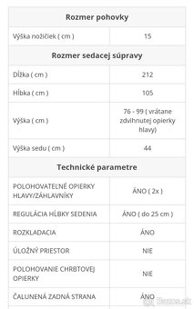 Sedacka s elektrickym výsuvom+taburetka - 4