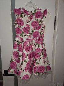 Ružičkové šaty s točivou sukňou - 4