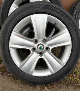 ALU DISKY SKODA DOLOMITE 5x112 R17 + LETNE PNEU MATADOR - 4