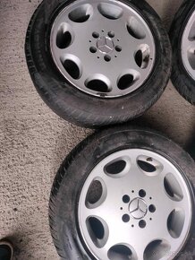 4ks alu disky Mercedes 5x112 r16 pneu 225/55 r16 5mm - 4