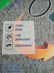 Ručná pásová brúska Erman 2000 Watt regulácia otáčok - nová - 4