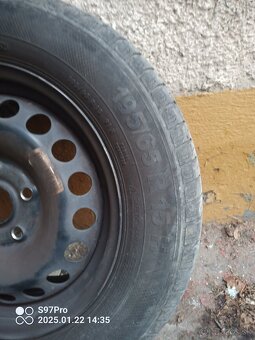 Plechove disky a gumy 195/65 R15 - 4