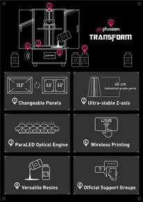 3D tlačiareň PHROZEN TRANSFORM 4K - 4