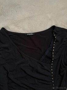 Čierne elegantné šaty s čipkou Mayo Chix - 4