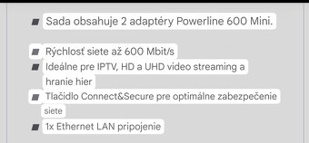 Nové.  Powerline 600 Mbit/s DUO KIT MINI - 4