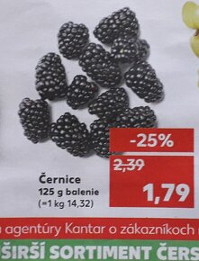 100 % BIO Černice z odrody Thornfree, cca.700 g za 3 Eurá - 4