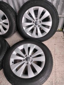 Zimná 4ks alu disky orig. VW 5x112 R17 pneu 235/55 R17 5mm - 4