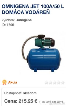 Domáca vodáreň JET 100 A/50 L - 4