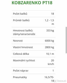 Samonakladcí prepravnú balikov Kobzarenko PT -18 - 4