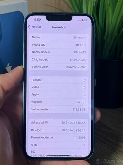 iPhone 13 128gb Modrá + Kryty a Ochranné Sklo - 4