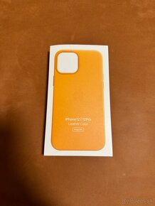 Kožený obal iPhone 12 Pro žltý - 4
