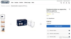 Dvojstenné poháre na cappuccino, 270 ml, sada 2 ks - 4