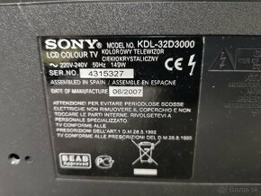 Televízor SONY, uhlopriečka 80cm, KDL-32D3000 - 4