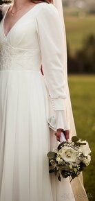 Svadobné šaty, veľkosť 38, 40 - 4