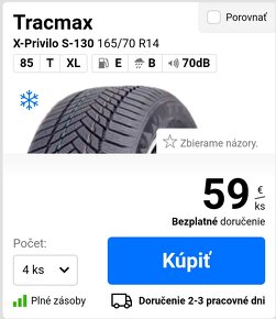 165/70 R14 zimné - 4