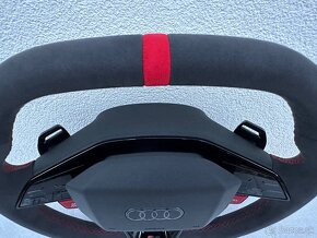 Audi sportovy volant alcantara cerveny RS3 RSQ3 RS4 RS5 - 4