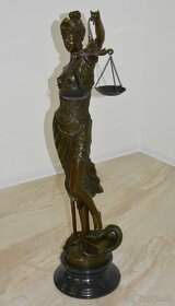 Bronzová socha - Justicia na mramoru - XXL-101 cm - 4